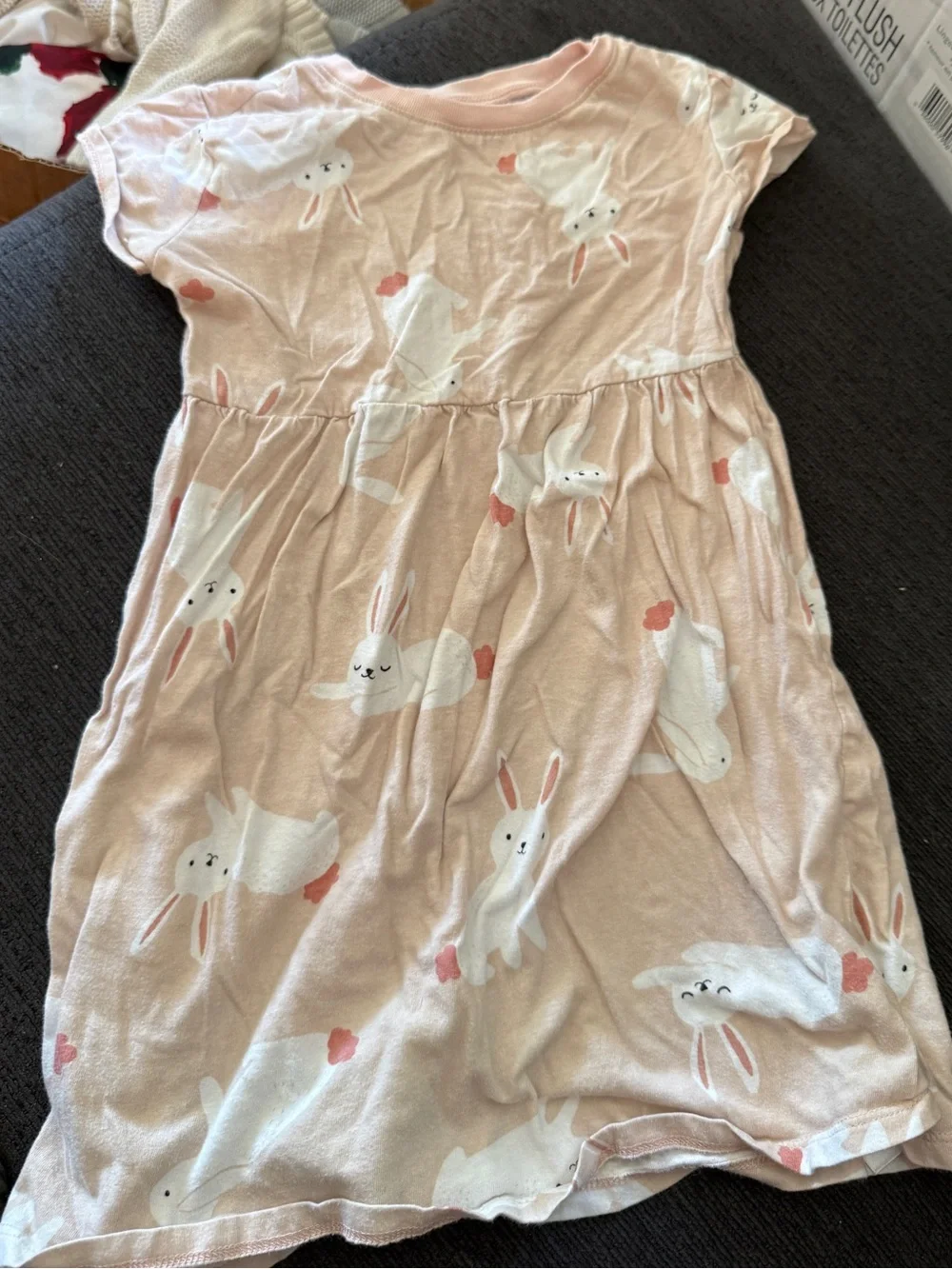 Old Navy Pink Bunny Print Girls Dress